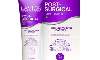 Lavior Post-Surgical Skin Barrier Gel tube and box for skin care around a closed C-section incision