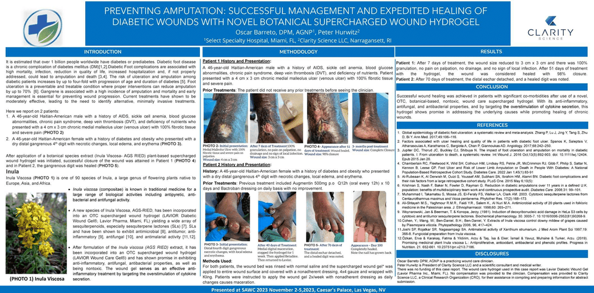 Poster Presented at the Symposium on Advanced Wound Care (SAWC) 2023