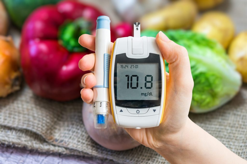 Glass of water for staying hydrated with diabetes