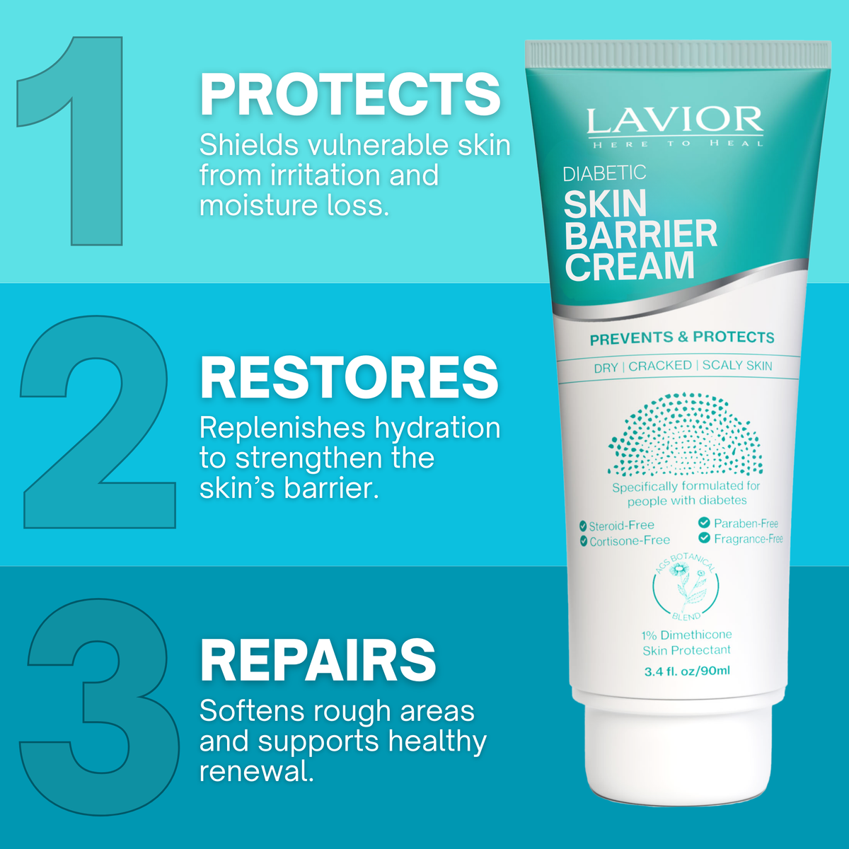 Diabetic Skin Barrier Cream - 3.4oz