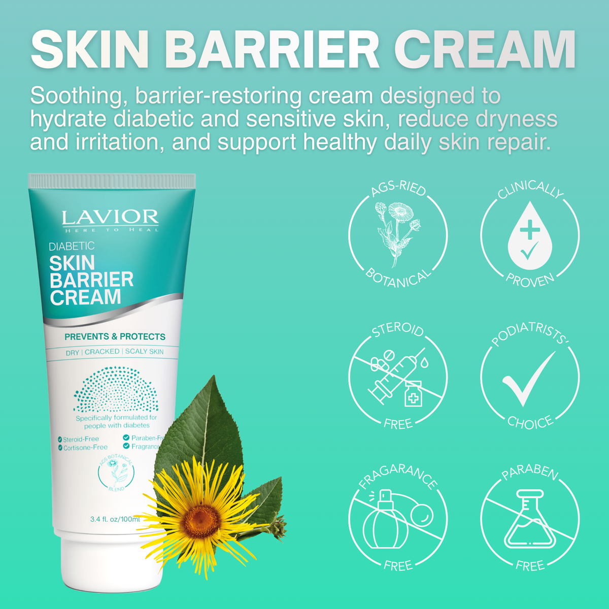 Diabetic Skin Barrier Cream - 3.4oz