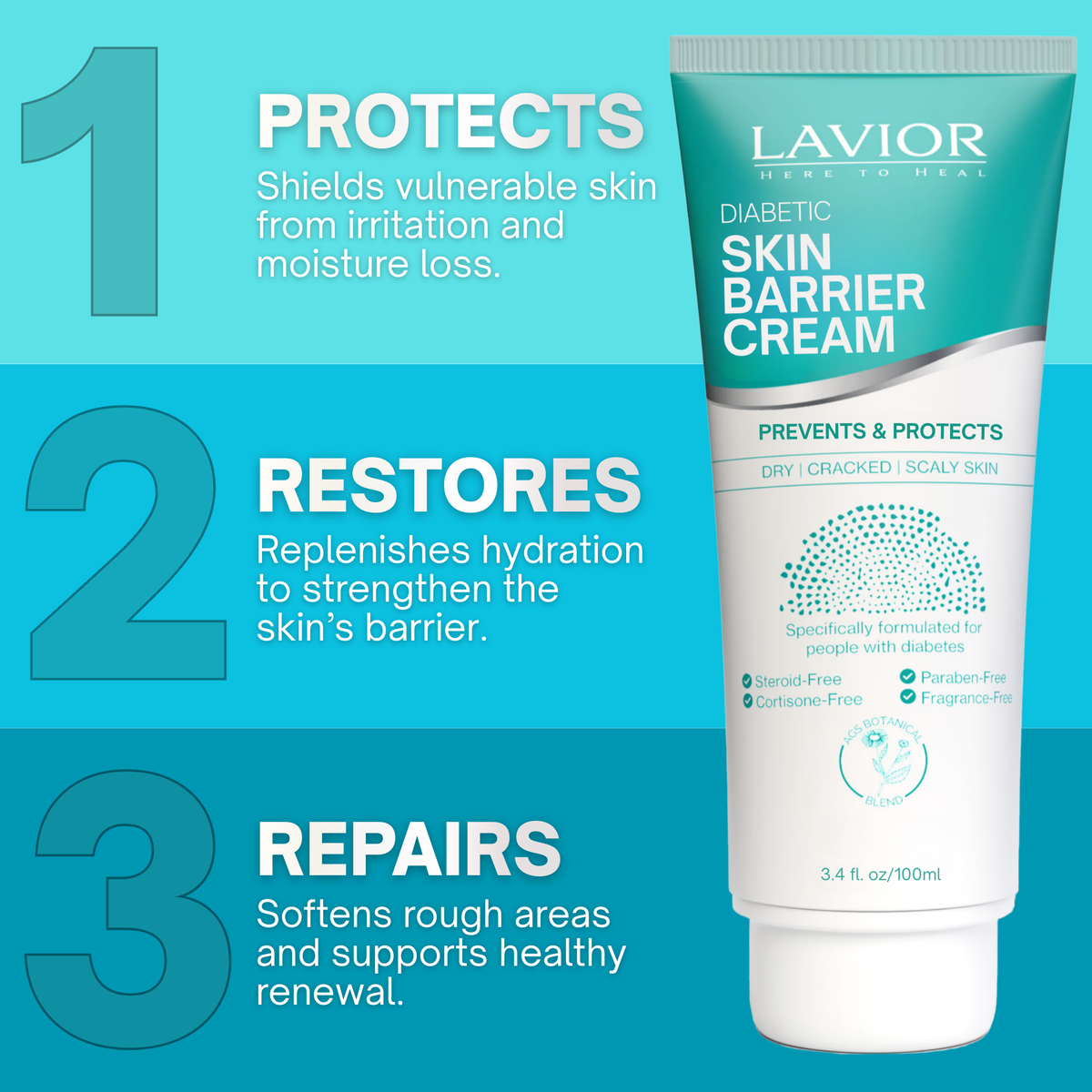 Diabetic Skin Barrier Cream - 3.4oz