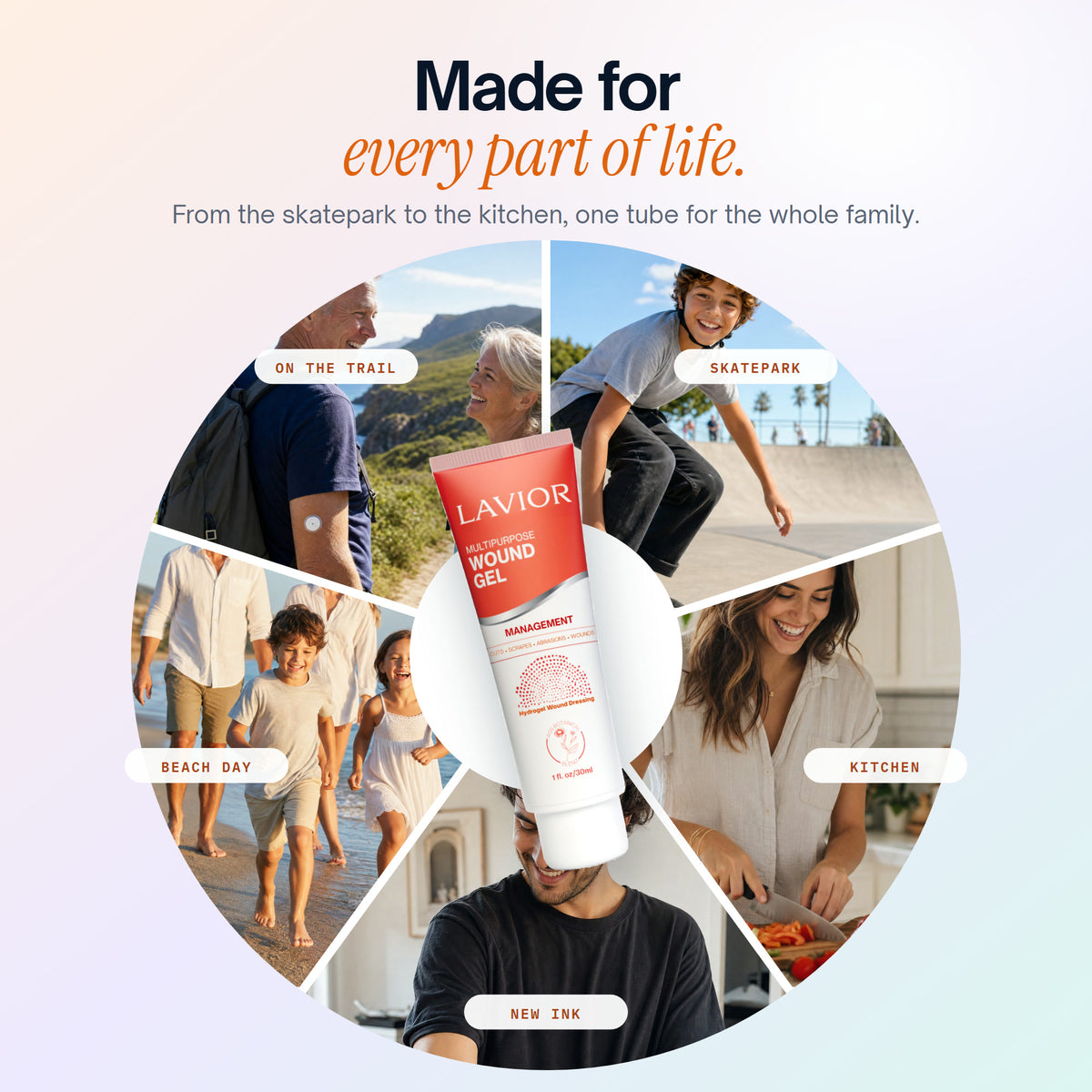 Made for every part of life: one tube for the whole family, from the skatepark to the kitchen